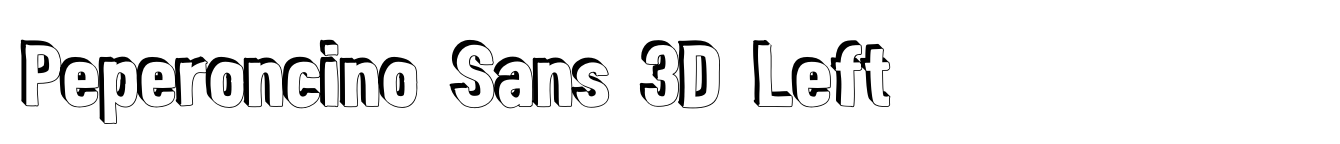 Peperoncino Sans 3D Left
